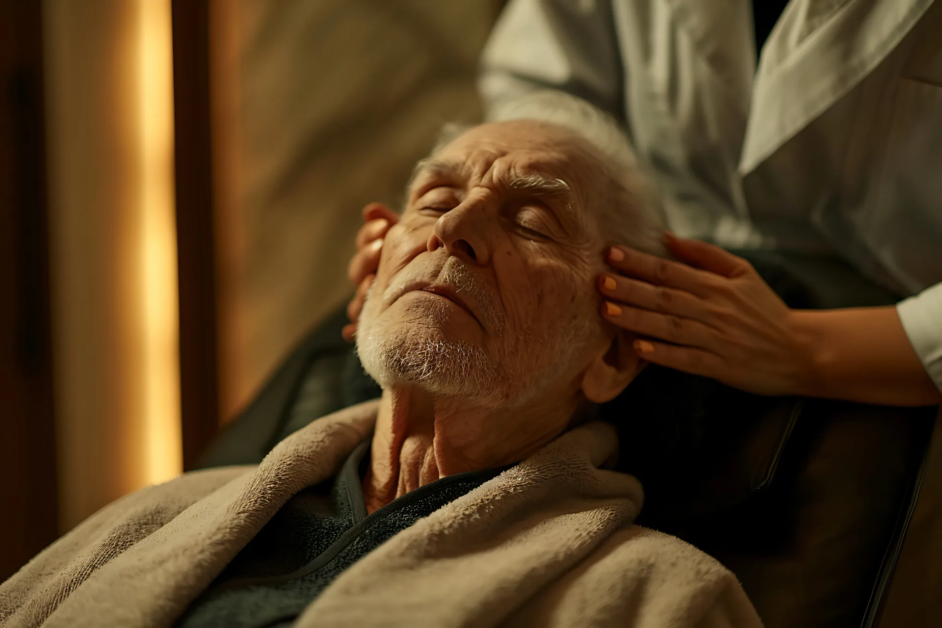 Older person receiving night care support